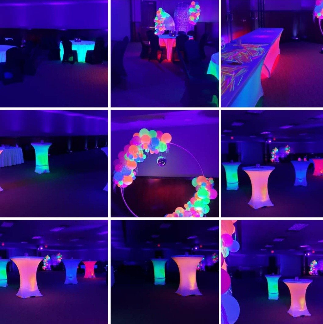 UV Blacklight glow party with Duluth Event Lighting
