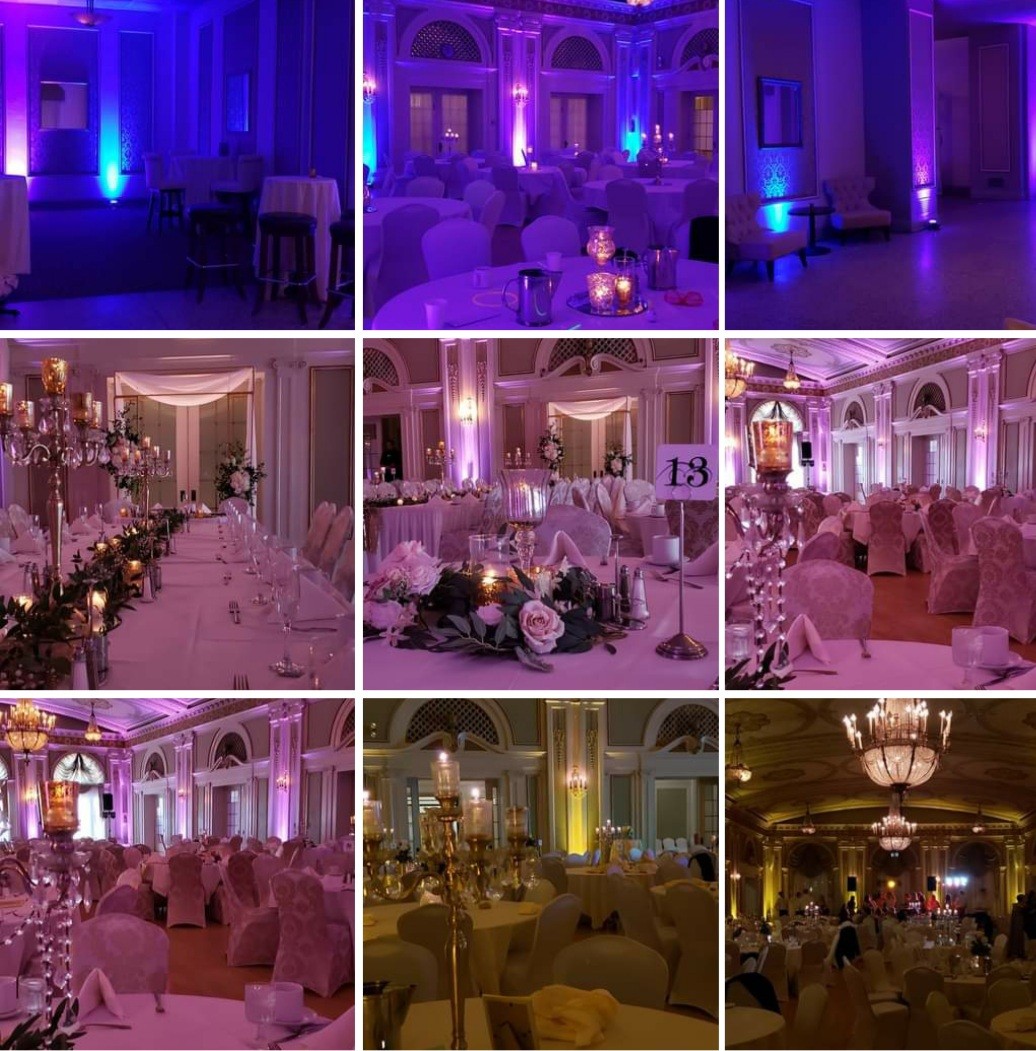 Wedding lighting at Greysolon Ballroom by Duluth Event Lighting