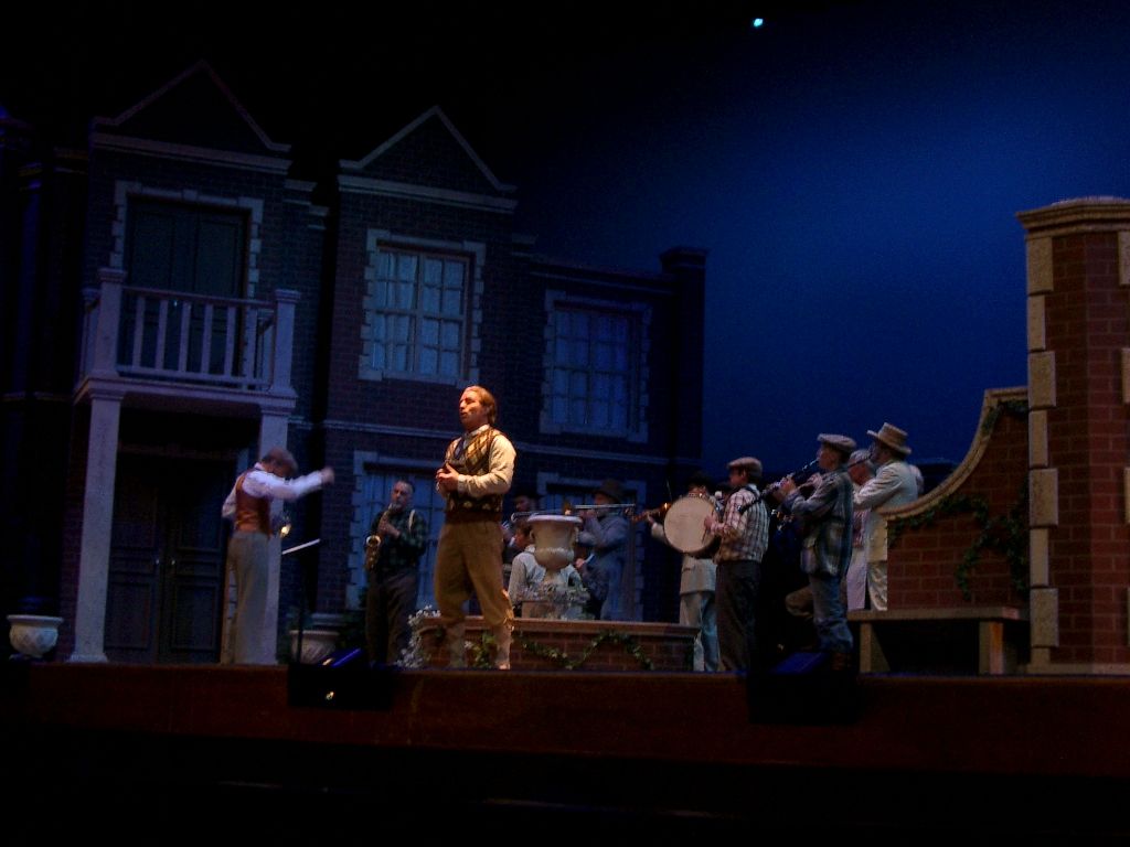Stage production of Barber Of Seville with lighting by Duluth Event Lighting