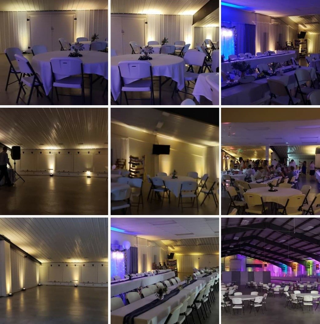 Up lighting in the upper room of the Four Seasons Sports Complex by Duluth Event Lighting