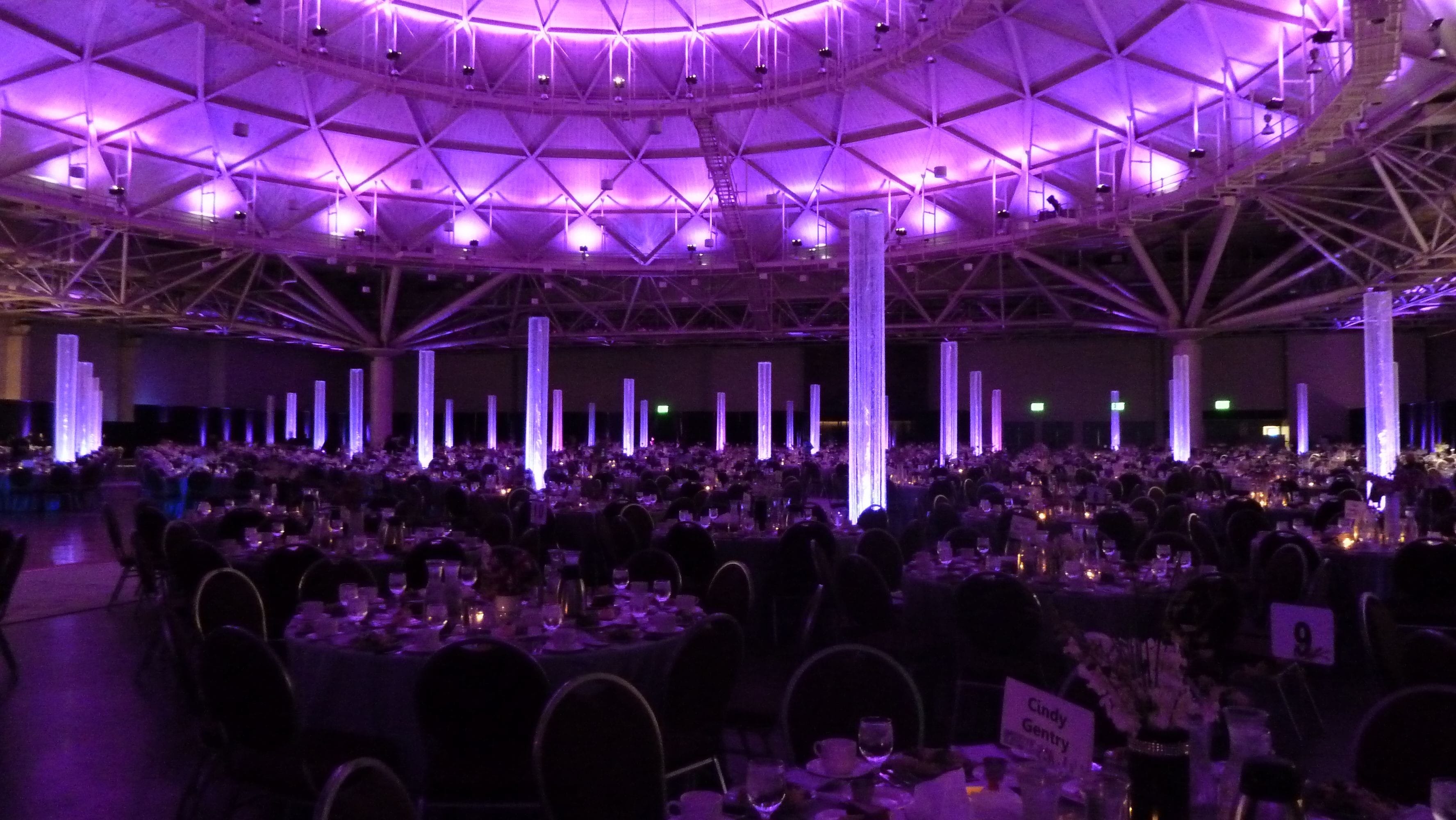Minneapolis Convention Center event with decor by Event Lab, Lighting by Duluth Event Lighting.