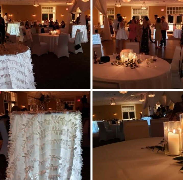 Wedding lighting by Duluth Event Lighting at the Northland Country Club.