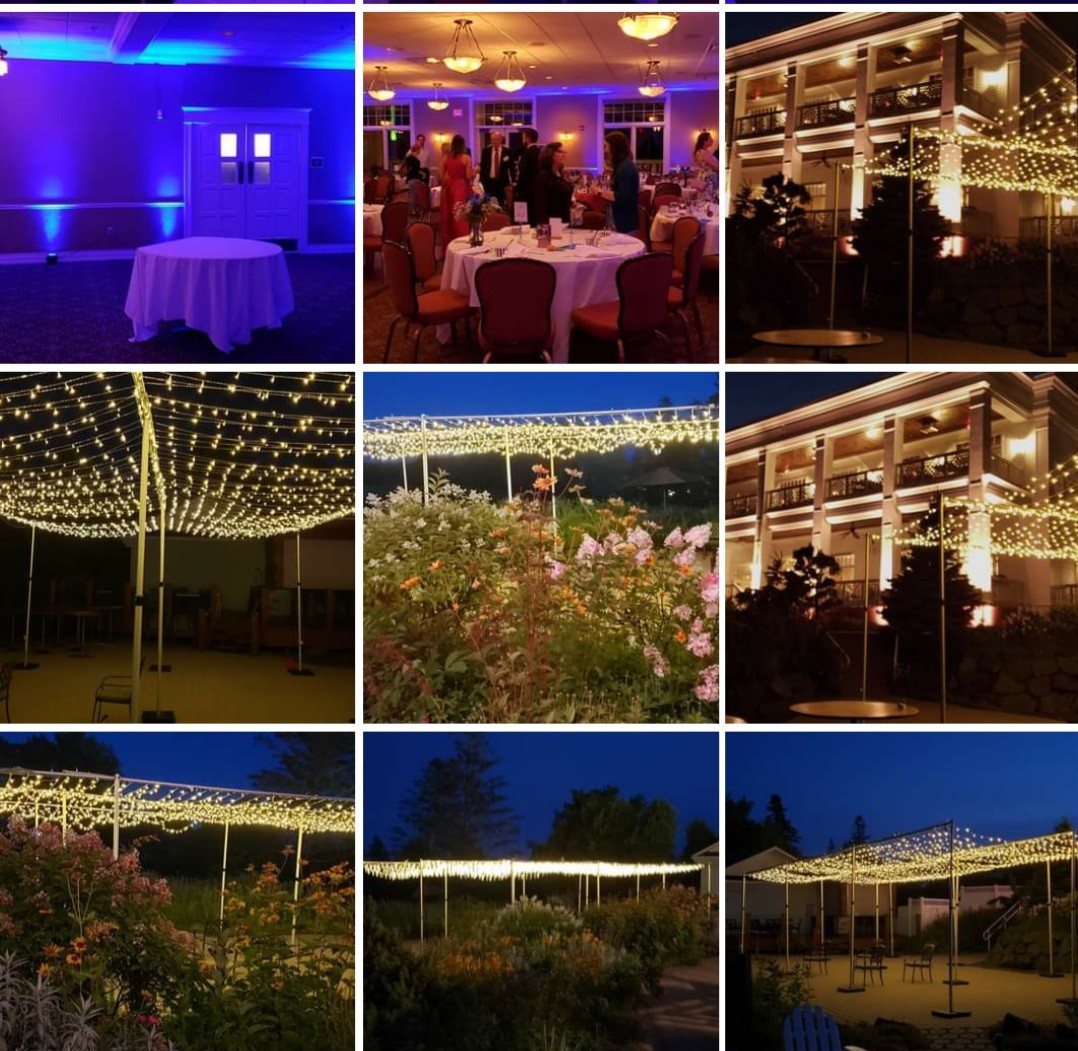 Wedding lighting at Northland Country Club by Duluth Event Lighting
