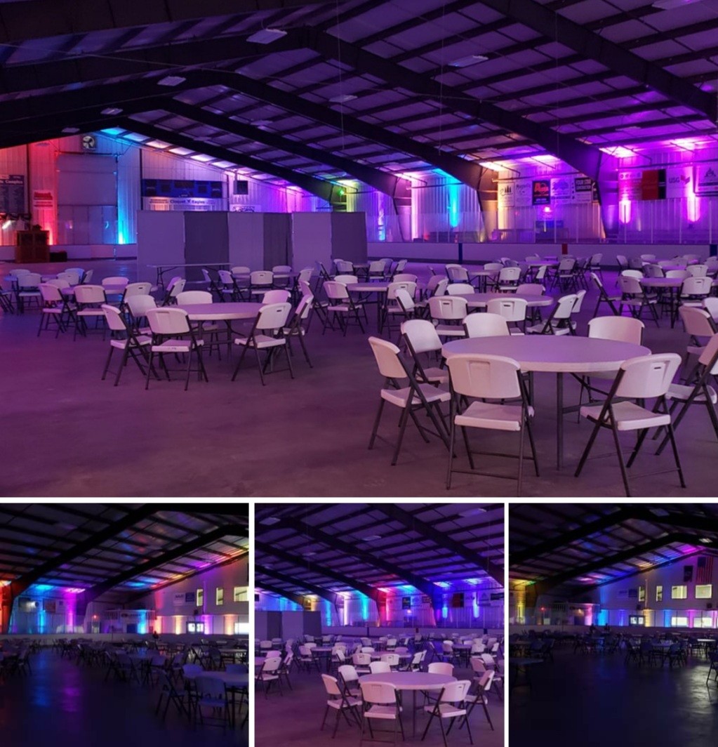 Four Seasons Sport Complex wedding lighting by Duluth Event Lighting